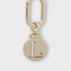 Letter L Charm with Oval Hinge Ring Clip