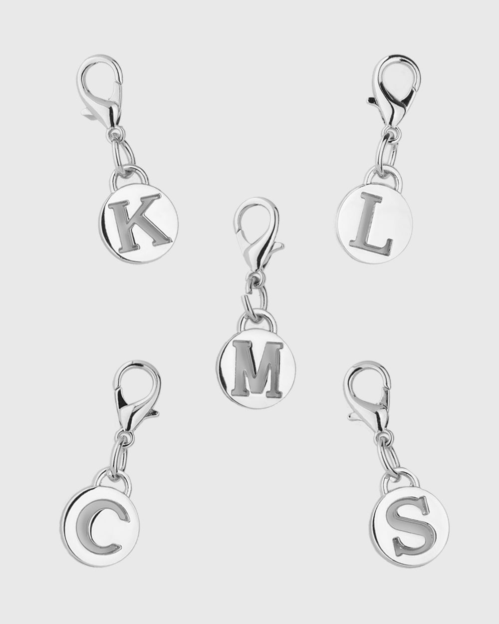 Silver 2024 letter charms