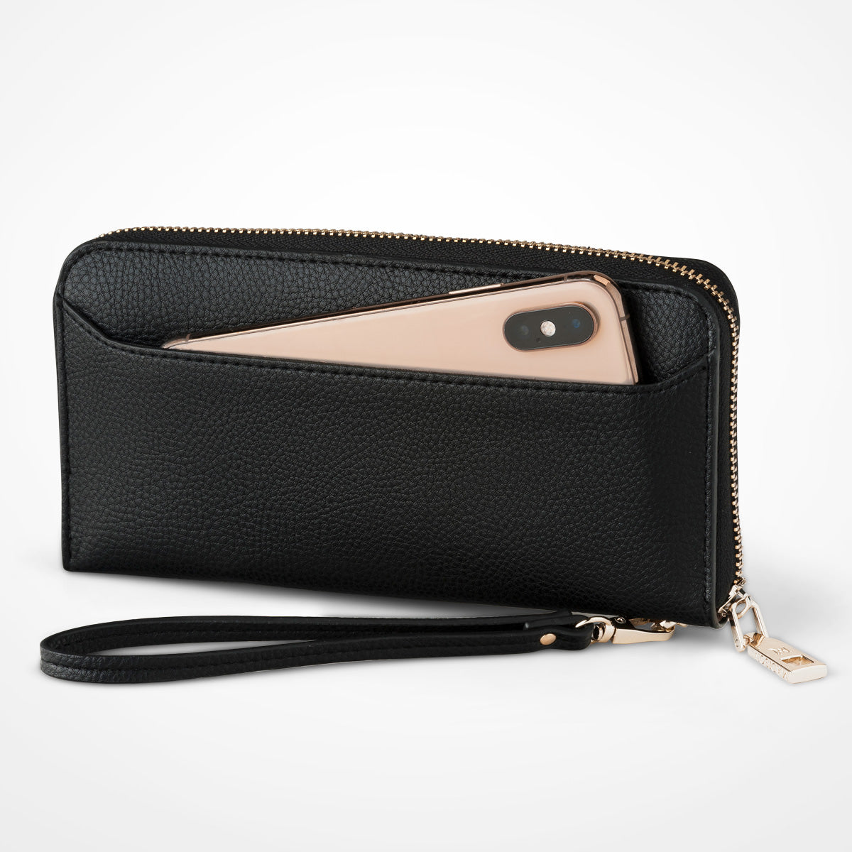 Clutch wallet store with strap