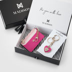 Love You Mum Heart Keychain & Cardholder Wallet Giftbox