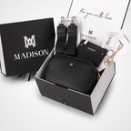 Monica 5 Piece Giftbox - Crossbody Bag, Monogram Bag Strap, Cardholder, Keychain & Personalisation Charm