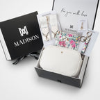 Monica 5 Piece Giftbox - Crossbody Bag, Bag Strap, Floral Cardholder, Keychain & Personalisation Charm