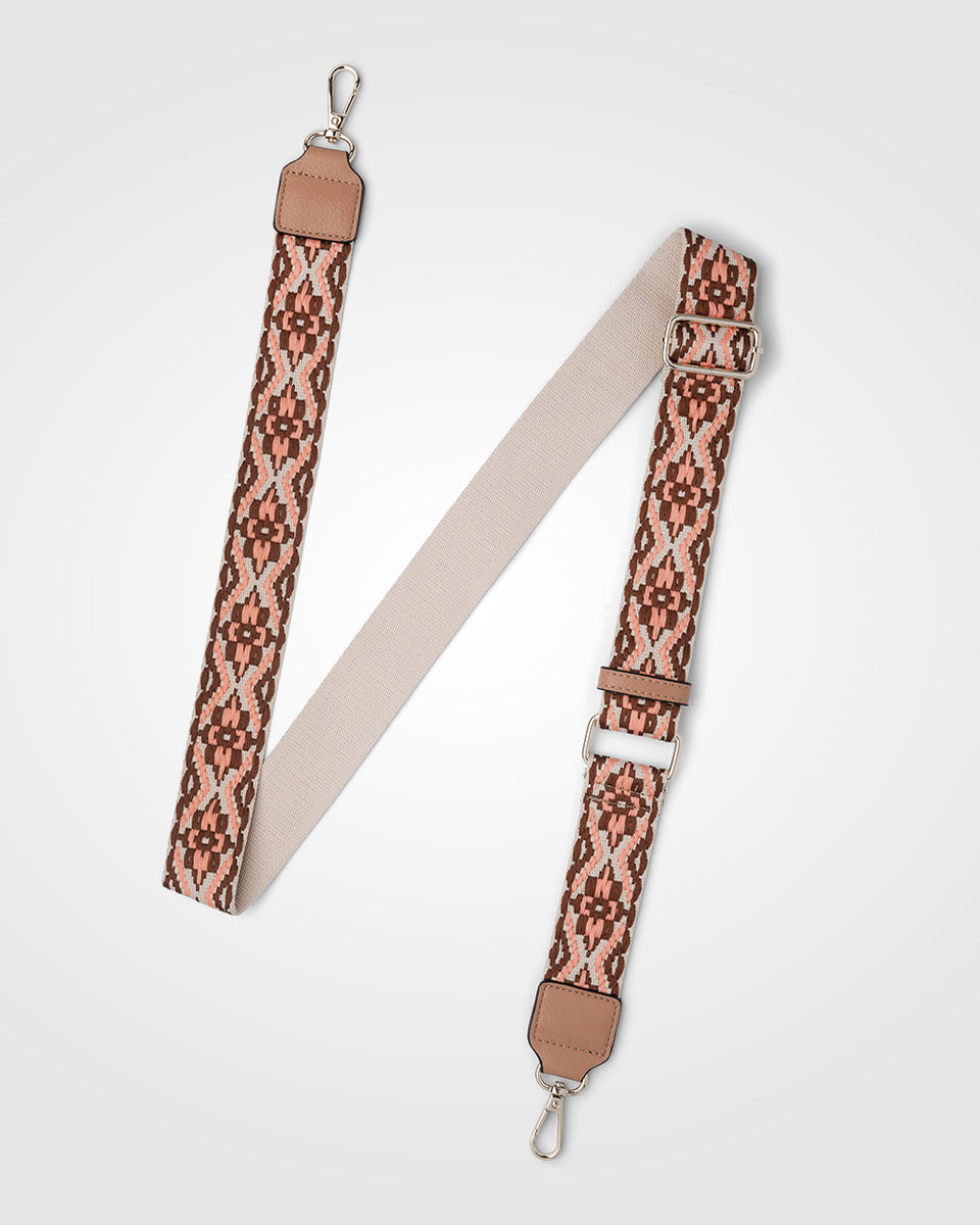 Madison Aztec Bag Strap - Natural, Peach, Brown / Caramel – Madison ...