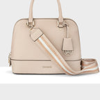 Grace Medium Dome Satchel Bag + Metallic Stripe Bag Strap
