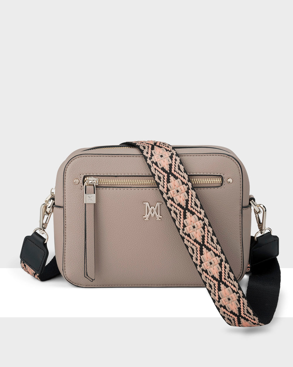 Madison Aztec Bag Strap - Taupe, Peach & Black / Black – Madison