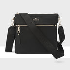 Renee Zip Top 2 Compartment Crossbody Bag + Monogram Bag Strap