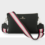 Avery 3 Compartment Crossbody Bag + Stripe Bag Strap