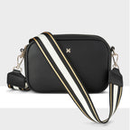 Monica Camera Crossbody Bag + Metallic Stripe Bag Strap