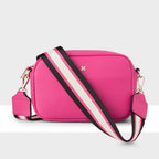 Monica Camera Crossbody Bag + Stripe Bag Strap