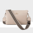 Avery 3 Compartment Crossbody Bag + Stripe Bag Strap