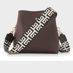 Joanie 3 Compartment Crossbody Bucket Bag + Graphic Bag Strap