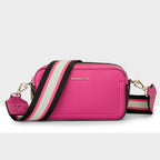 Maddie Double Zip Camera Crossbody Bag + Stripe Bag Strap