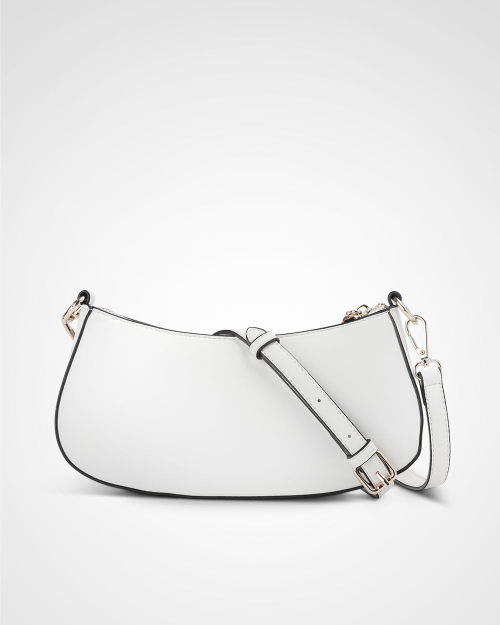 Madison Alina Small Zip Top Shoulder Bag with Monogram & Crossbody Strap -  Black + Black – Madison Accessories