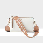 Josie Small 3 Compartment Crossbody Bag with Monogram Strap