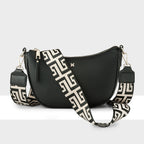 Layla Zip Top Curved Crossbody + Graphic Strap