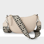 Layla Zip Top Curved Crossbody + Graphic Strap