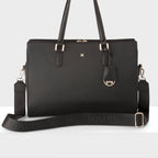 Sheree Large Laptop Tote Work Bag with Monogram Crossbody Strap