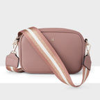 Monica Camera Crossbody Bag + Metallic Stripe Bag Strap