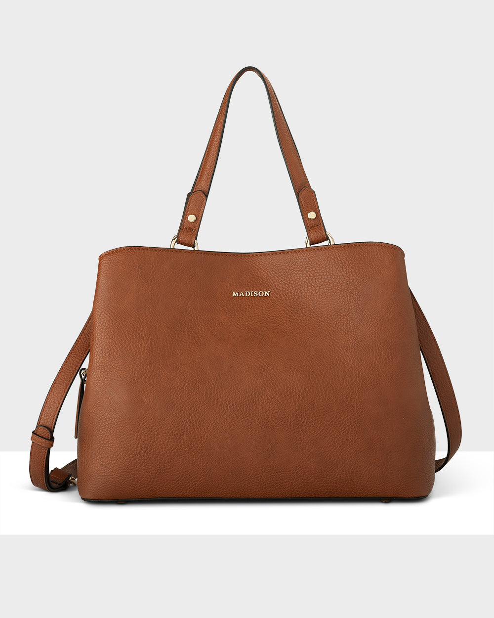 Madison Katherine Medium Satchel with 3 Compartments & Crossbody