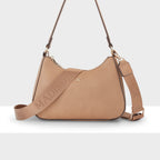 Jo Convertible Small Hobo Shoulder Bag with Monogram Crossbody Strap