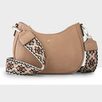 Simone Crescent Zip Top Small Crossbody Bag + Aztec Bag Strap