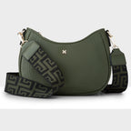Simone Crescent Zip Top Small Crossbody Bag + Graphic Bag Strap