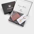 Love You Mum Heart Keychain & Cardholder Wallet Giftbox
