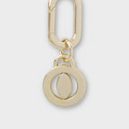 Letter O Charm with Oval Hinge Ring Clip