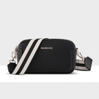 Maddie Double Zip Camera Crossbody Bag + Stripe Bag Strap