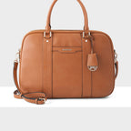 Trudi Double Zip Top Laptop Work Bag with Crossbody Strap