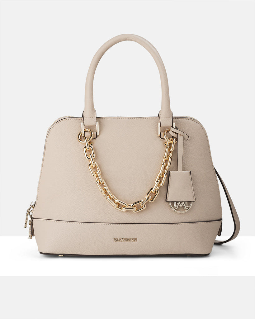 Maddox Paneled Satchel w/ Long Strap